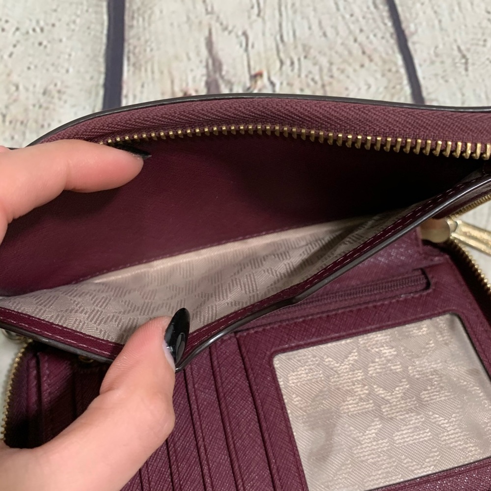 SOLD Michael Kors Burgundy Wristlet - Picture 5 of 7